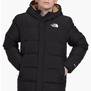 North Face Kids' Water Repellent Down Parka Black Puffer Jacket Size 12